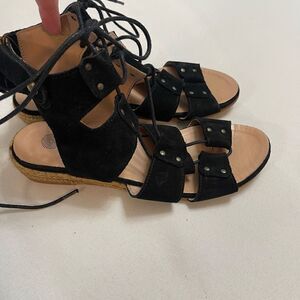 Eric Michael Black Gladiator Sandals Size 37 US 7
